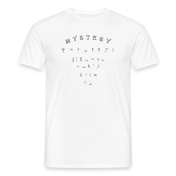 Mystère, à quoi bon - T-shirt homme - blanc - Devant - AI Model Male 178 dark (178cm)