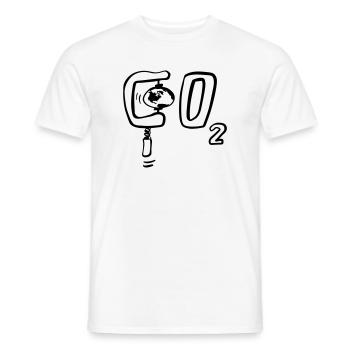 Unter CO2 Druck - Erde im Klimawandel - Männer T-Shirt - Weiß - Vorne - AI Model Male 178 dark (178cm)
