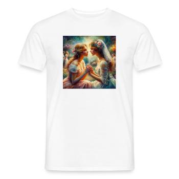 L’amour entre femmes - T-shirt homme - blanc - Devant - AI Model Male 178 dark (178cm)
