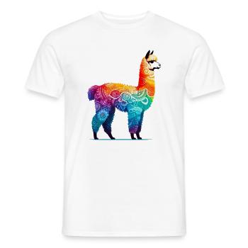Alpaca - Men's T-Shirt - white - Front - AI Model Male 178 dark (178cm)