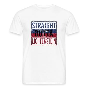 Straight Outta Lichenstein - Männer T-Shirt - Weiß - Vorne - AI Model Male 178 dark (178cm)