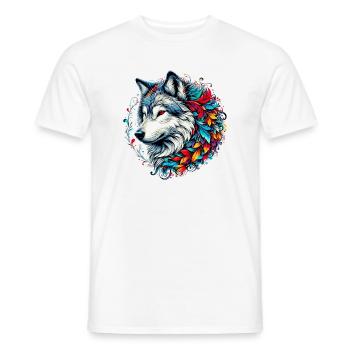 Loup - T-shirt homme - blanc - Devant - AI Model Male 178 dark (178cm)