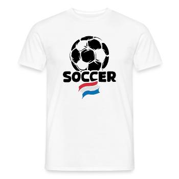 Niederlande Soccer Ball Flagge Fußballteam Logo - Männer T-Shirt - Weiß - Vorne - AI Model Male 178 dark (178cm)