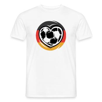 Soccer Heart Germany Team Soccer Player icon - Men's T-Shirt - white - Front - AI Model Male 178 dark (178cm)