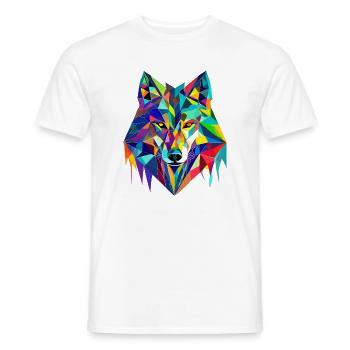 Qui danse avec le loup - T-shirt homme - blanc - Devant - AI Model Male 178 dark (178cm)