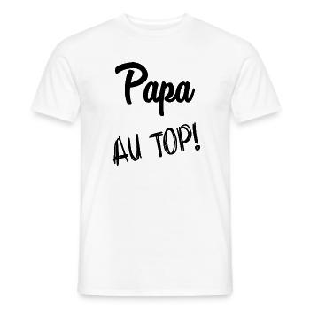 HAPPY FATHER'S DAY. DAD. FATHER'S DAY - Men's T-Shirt - white - Front - AI Model Male 178 dark (178cm)