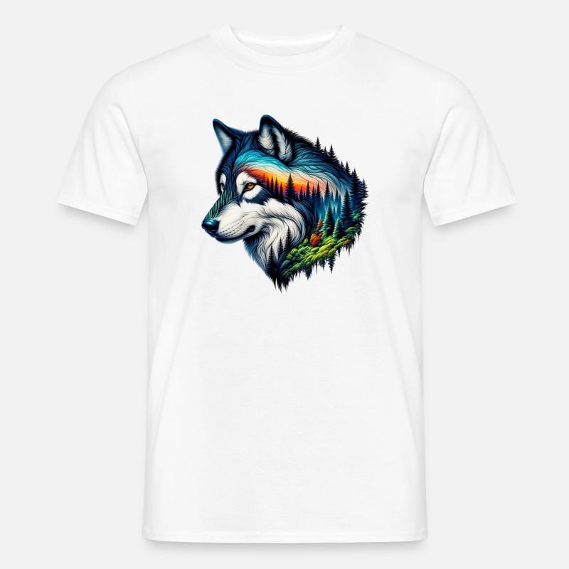 Wolf - Men’s T-shirt - white