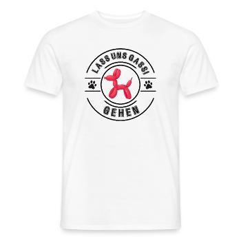 Come on, let's go for a walk - Men's T-Shirt - white - Front - AI Model Male 178 dark (178cm)