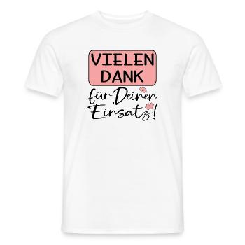 DANKESCHÖNGESCHENKE VIELEN DANK FÜR DEINEN EINSATZ - Männer T-Shirt - Weiß - Vorne - AI Model Male 178 dark (178cm)