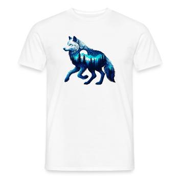 Wolf - Men's T-Shirt - white - Front - AI Model Male 178 dark (178cm)