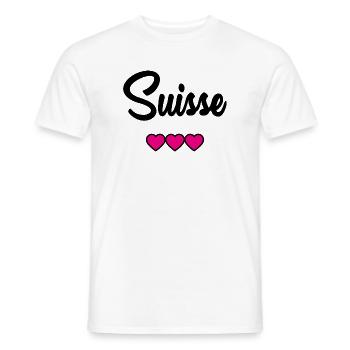 SWITZERLAND - Men's T-Shirt - white - Front - AI Model Male 178 dark (178cm)