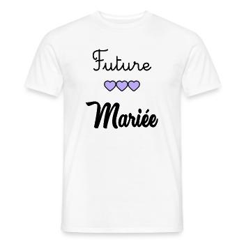 FUTURE MARIEE. EVJF. MARIEE. TEAM. TEAM MARIEE - T-shirt homme - blanc - Devant - AI Model Male 178 dark (178cm)