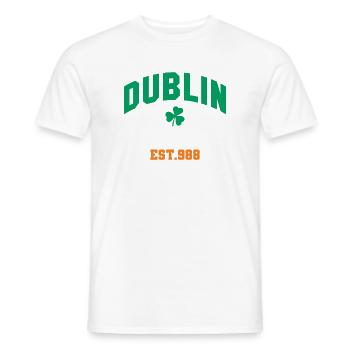 Dublin - Irland - Männer T-Shirt - Weiß - Vorne - AI Model Male 178 dark (178cm)