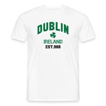Dublin - Irland - Männer T-Shirt - Weiß - Vorne - AI Model Male 178 dark (178cm)