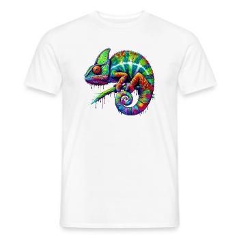 Caméléon - T-shirt homme - blanc - Devant - AI Model Male 178 dark (178cm)