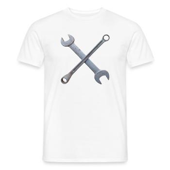 Kreuz der Schraubenschlüssel Industrie - Männer T-Shirt - Weiß - Vorne - AI Model Male 178 dark (178cm)