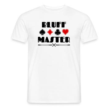 Herz Casino Bluff Statement Poker Profispieler - Männer T-Shirt - Weiß - Vorne - AI Model Male 178 dark (178cm)