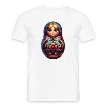 Russe Khokhloma Russie Russe Russe - T-shirt homme - blanc - Devant - AI Model Male 178 dark (178cm)