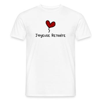 RETIREMENT. HAPPY RETIREMENT. HAPPY RETIREMENT - Men's T-Shirt - white - Front - AI Model Male 178 dark (178cm)