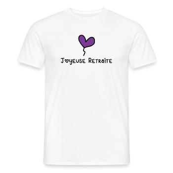 RETIREMENT. HAPPY RETIREMENT. HAPPY RETIREMENT - Men's T-Shirt - white - Front - AI Model Male 178 dark (178cm)