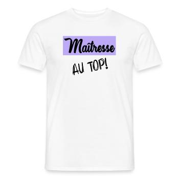 GELIEBTE. VIELEN DANK. DANKE, HERRIN - Männer T-Shirt - Weiß - Vorne - AI Model Male 178 dark (178cm)