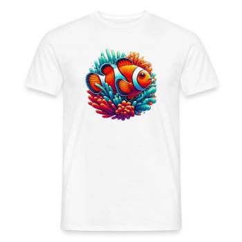 Poisson-clown - T-shirt homme - blanc - Devant - AI Model Male 178 dark (178cm)