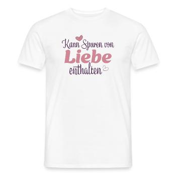 Kann Spuren von Liebe enthalten - Männer T-Shirt - Weiß - Vorne - AI Model Male 178 dark (178cm)