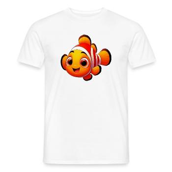 Poisson-clown - T-shirt homme - blanc - Devant - AI Model Male 178 dark (178cm)
