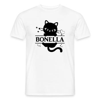 t-shirt Bonella cat t-shirt gift idea - Men's T-Shirt - white - Front - AI Model Male 178 dark (178cm)