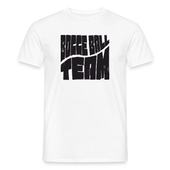 Tenue de l’équipe de pétanque avec Jack Bocci jeu de pétanque - T-shirt homme - blanc - Devant - AI Model Male 178 dark (178cm)