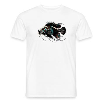 Aquarium Wels, Antennenwels, minimalistisch - Männer T-Shirt - Weiß - Vorne - AI Model Male 178 dark (178cm)