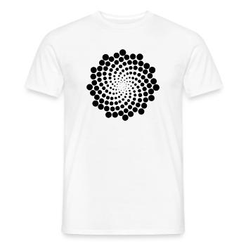 Spirale de point de tourbillon - T-shirt homme - blanc - Devant - AI Model Male 178 dark (178cm)