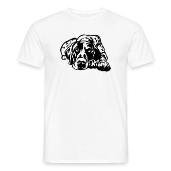 Braque allemand à poil court - T-shirt homme - blanc - Devant - AI Model Male 178 dark (178cm)