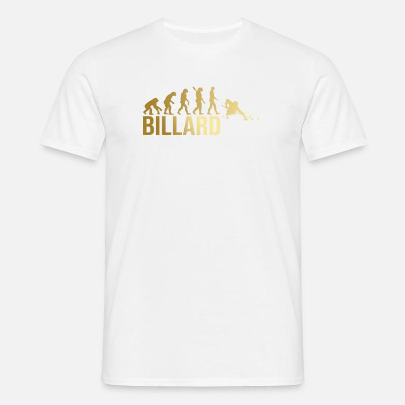 Evolution Billard - Männer T-Shirt - Weiß