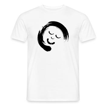 Schlafmeditation aus der Serie Ensie face - Männer T-Shirt - Weiß - Vorne - AI Model Male 178 dark (178cm)