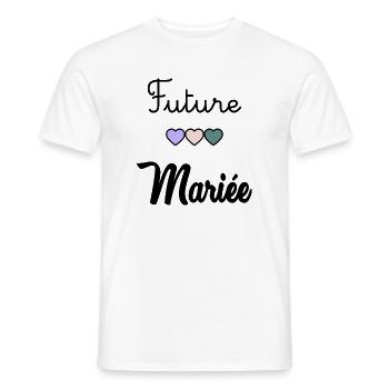 FUTURE MARIEE. EVJF. MARIEE. TEAM. TEAM MARIEE - T-shirt homme - blanc - Devant - AI Model Male 178 dark (178cm)