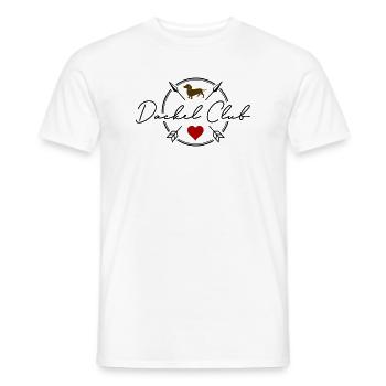 Goldene Dackelherz Silhouette - Männer T-Shirt - Weiß - Vorne - AI Model Male 178 dark (178cm)