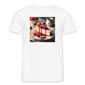 Cheesecake - T-shirt homme - blanc - Devant - AI Model Male 178 dark (178cm)