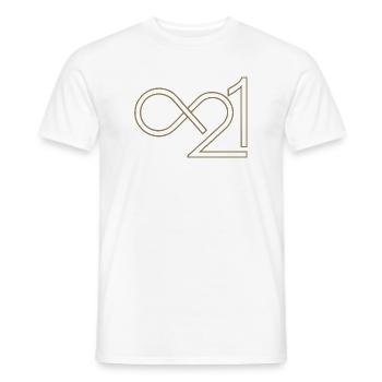 Bitcoin 21 Millionen Unendlich Minimalistisch - Männer T-Shirt - Weiß - Vorne - AI Model Male 178 dark (178cm)