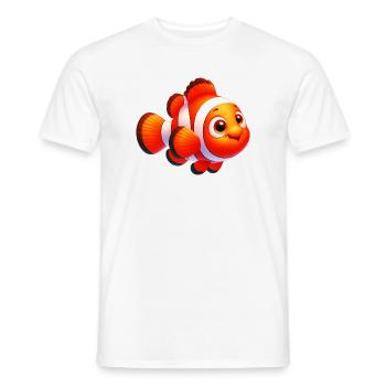 Poisson-clown - T-shirt homme - blanc - Devant - AI Model Male 178 dark (178cm)