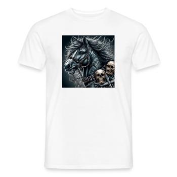 Cheval lourd - T-shirt homme - blanc - Devant - AI Model Male 178 dark (178cm)