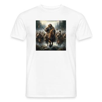 Guerriers des tribus cantabriques - T-shirt homme - blanc - Devant - AI Model Male 178 dark (178cm)