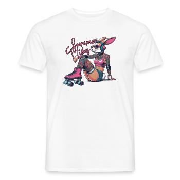 summer vibes sommer eis vintage 60er sixtys - Männer T-Shirt - Weiß - Vorne - AI Model Male 178 dark (178cm)
