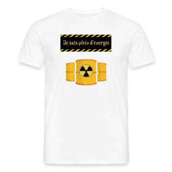Je suis plein d'énergie - T-shirt homme - blanc - Devant - AI Model Male 178 dark (178cm)