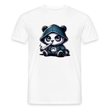 Panda Hoodie Neon Smoke - Männer T-Shirt - Weiß - Vorne - AI Model Male 178 dark (178cm)