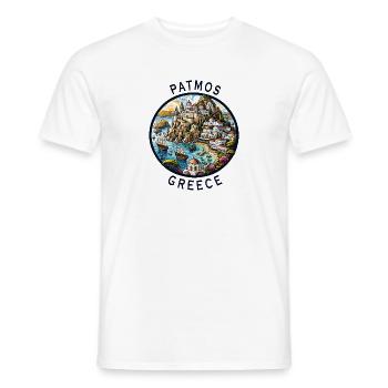 Patmos Griechenland Urlaub Ägäisches Meer Reisen - Männer T-Shirt - Weiß - Vorne - AI Model Male 178 dark (178cm)