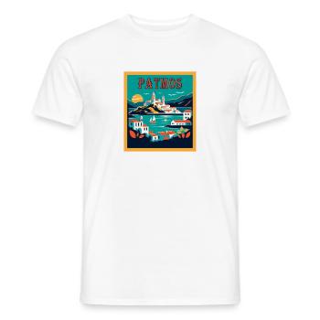 Patmos Griechenland Urlaub Ferien Reisen - Männer T-Shirt - Weiß - Vorne - AI Model Male 178 dark (178cm)
