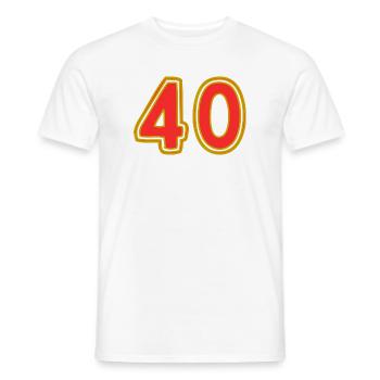 40 - T-shirt homme - blanc - Devant - AI Model Male 178 dark (178cm)
