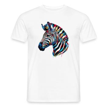 Cebra - Camiseta hombre - blanco - delante - AI Model Male 178 dark (178cm)