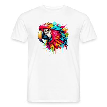 Papagei - Männer T-Shirt - Weiß - Vorne - AI Model Male 178 dark (178cm)